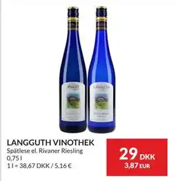 Nielsen's Discount LANGGUTH VINOTHEK tilbud