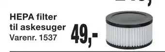 HEPA filter til askesuger