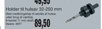 Harald Nyborg Holder til hulsav 32-250 mm tilbud