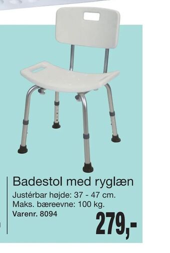Harald Nyborg Badestol med ryglæn tilbud
