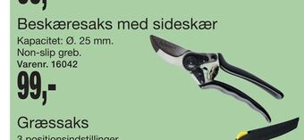 Harald Nyborg Beskæresaks med sideskær tilbud