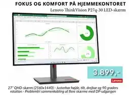 CBC Lenovo ThinkVision P27q-30 LED-skærm tilbud