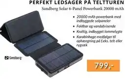 CBC Sandberg Solar 6-Panel Powerbank 20000 mAh tilbud
