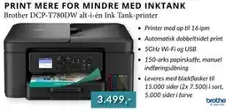 CBC Brother DCP-T780DW alt-i-én Ink Tank-printer tilbud