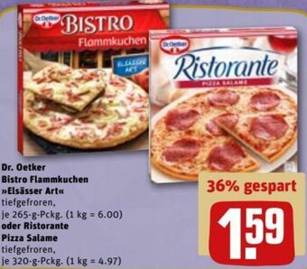 REWE DE Dr. Oetker Bistro Flammkuchen tilbud