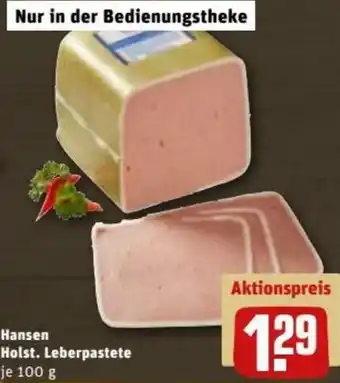 REWE DE Hansen Holst. Leberpastete 100g tilbud