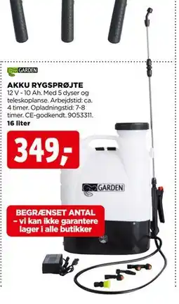jem & fix AKKU RYGSPRØJTE tilbud