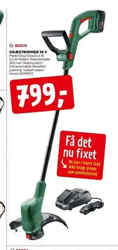 jem & fix GRÆSTRIMMER 18 V tilbud