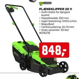 jem & fix PLÆNEKLIPPER 20 V tilbud