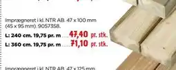 jem & fix Imprægneret i kl. NTR AB. 47 x 100 mm (45 x 95 mm) tilbud