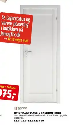 jem & fix HVIDMALET MASSIV FASHION 1 DØR tilbud