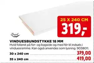 jem & fix VINDUESBUNDSTYKKE 18 MM tilbud