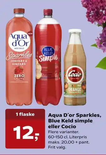 Kvickly Aqua D'or Sparkles, Blue Keld simple eller Cocio tilbud