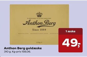Kvickly Anthon Berg guldæske tilbud