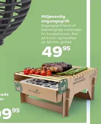 Kvickly Miljøvenlig engangsgrill tilbud