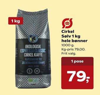 Cirkel Sølv 1 kg hele bønner