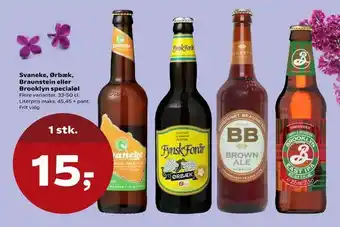 Kvickly Svaneke, Ørbæk, Braunstein eller Brooklyn specialøl tilbud
