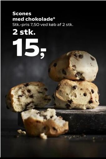 Kvickly Scones med chokolade tilbud
