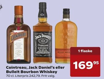 Cointreau, Jack Daniel's eller Bulleit Bourbon Whiskey