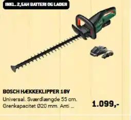 XL-BYG BOSCH HÆKKEKLIPPER 18V Universal. tilbud