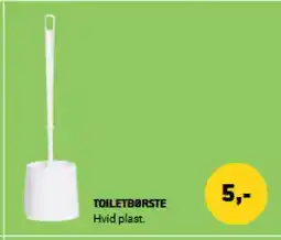 XL-BYG TOILETBØRSTE Hvid plast. tilbud