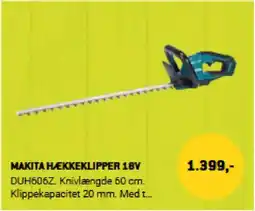 XL-BYG MAKITA HÆKKEKLIPPER 18V tilbud