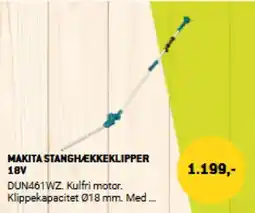 XL-BYG MAKITA STANGHÆKKEKLIPPER 18V tilbud