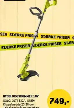 XL-BYG RYOBI GRESTRIMMER 18V tilbud