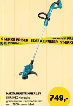 XL-BYG MAKITA GRÆSTRIMMER 18V tilbud
