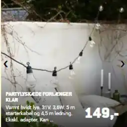 XL-BYG PARTYLYSKÆDE FORLENGER tilbud