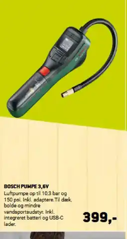 XL-BYG BOSCH PUMPE 3,6V tilbud