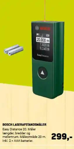 XL-BYG BOSCH LASERAFSTANDSMÅLER tilbud