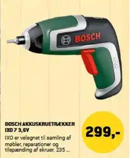 XL-BYG BOSCH AKKUSKRUETRÆKKER IXO 7 3,6V tilbud