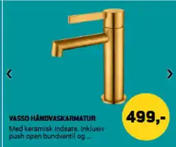 XL-BYG VASSO HÅNDVASKARMATUR tilbud