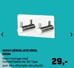 XL-BYG VASSO HÅNDKLÆDEKROG, KROM tilbud