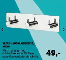 XL-BYG VASSO HÅNDKLÆDEKROG, KROM tilbud