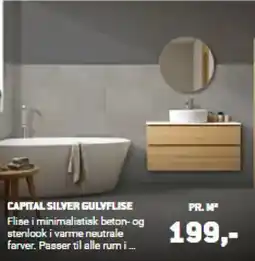 XL-BYG CAPITAL SILVER GULVFLISE tilbud