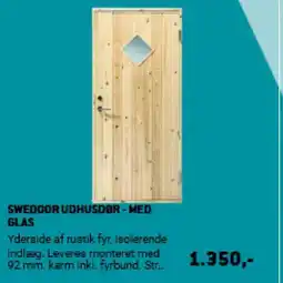 XL-BYG SWEDOOR UDHUSDØR-MED GLAS tilbud
