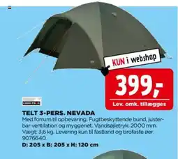 jem & fix TELT 3-PERS. NEVADA tilbud