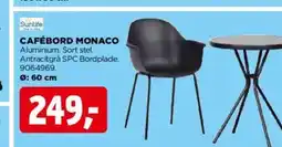 jem & fix CAFÉBORD MONACO Aluminium. Sort stel. tilbud