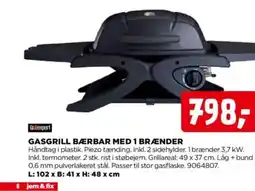 jem & fix GASGRILL BÆRBAR MED 1 BRÆNDER tilbud