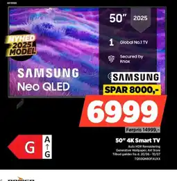 Power SAMSUNG 50" 4K Smart TV tilbud