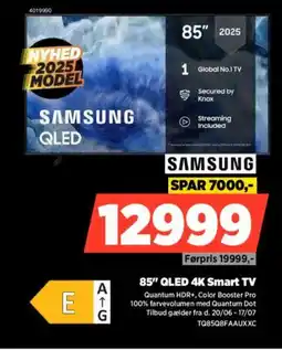 Power SAMSUNG 85" QLED 4K Smart TV tilbud