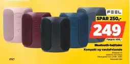 Power FEEL Bluetooth-højttaler Kompakt og vandafvisende tilbud
