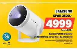 Power SAMSUNG Bærbar Full HD projektor Underholdning når og hvor du ønsker det tilbud