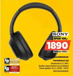 Power SONY Bluetooth-hovedtelefoner Førsteklasses lyd Bluetooth 5.0/ NFC tilbud