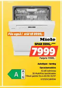 Power Miele AutoOpen-torring Opvaskemaskine tilbud