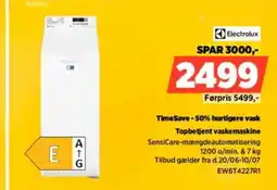 Power Electrolux TimeSave -50% hurtigere vask Topbetjent vaskemaskine tilbud