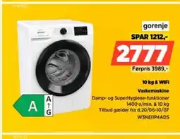 Power Gorenje & wifi vaskemaskine tilbud