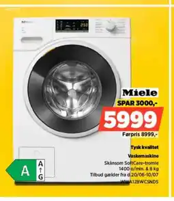 Power Miele Tysk kvalitet Vaskemaskine tilbud